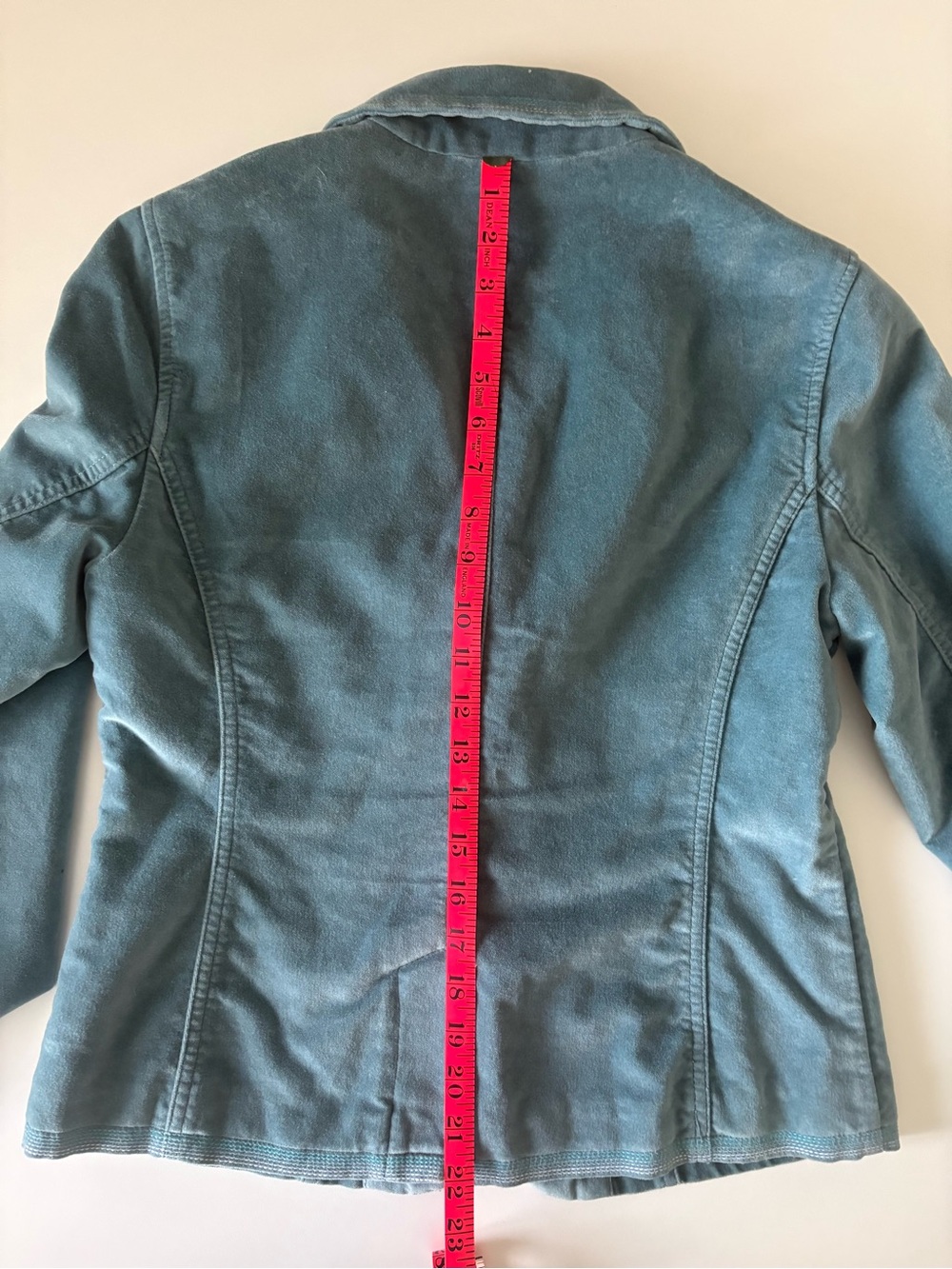 Boden Teal Cotton velvet Women's Blazer Jacket size UK 12 US 8 - Picture 8 of 16